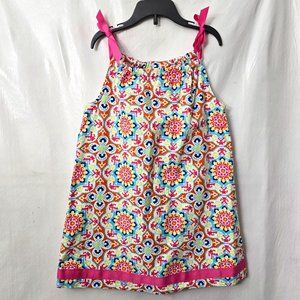 Hanna Andersson Pillowcase Dress US 4 5 110 Pink Orange Floral Tile Beach Cruise